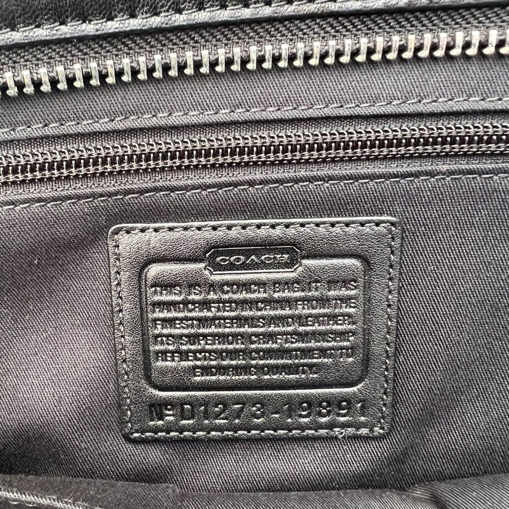 Coach Legacy Candace Black Genuine Leather Tote Purse Bag - Picture 8 of 12